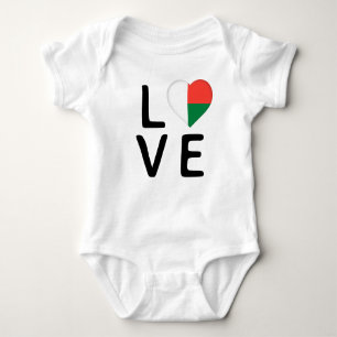 Love - Madagascar Flag Baby Bodysuit