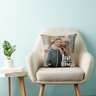 Love Magic   Modern Grunge Chalk Photo Overlay Cushion