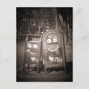 love mailboxes : i heart you postcard