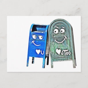 love mailboxes : i love you postcard