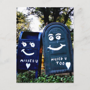 love mailboxes : i missed you postcard