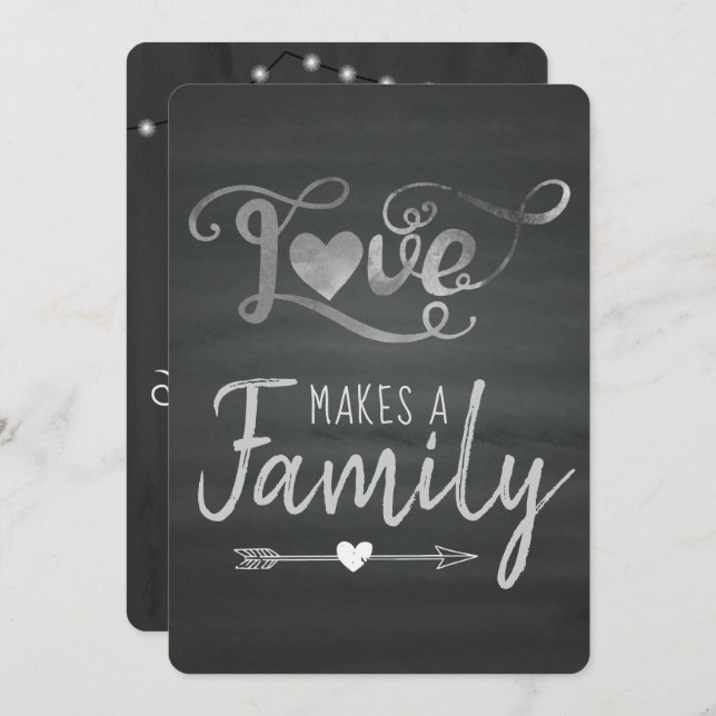 Love Makes a Family - Adoption Announcements (Front/Back)