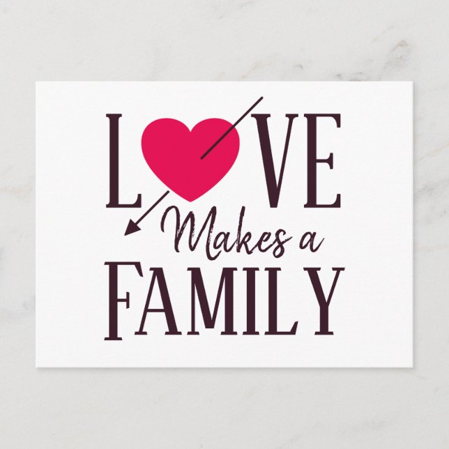 Love Makes a Family - Adoption Announcements (Front)
