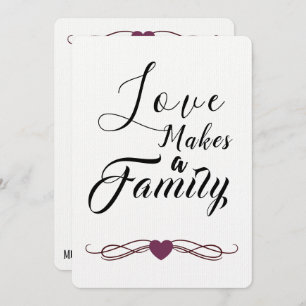 Love Makes a Family - Adoption Announcements
