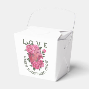 Love Makes Everything Grow – Romantic Floral Art Favour Box