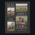 Love Makes Us Family Editable Colour Wrapped Faux Canvas Print<br><div class="desc">Preserve the precious moments with personalised wall decor. Makes a great gift!</div>