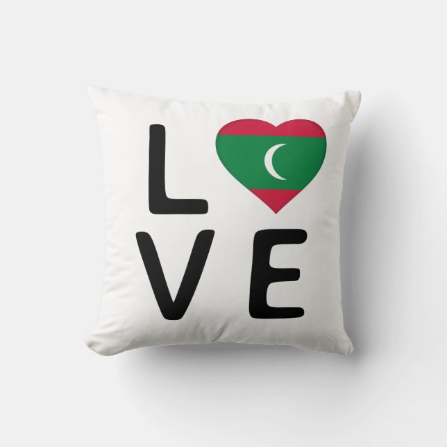 Love - Maldives Flag Cushion (Front)