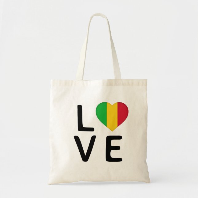Love - Mali Flag Tote Bag (Front)