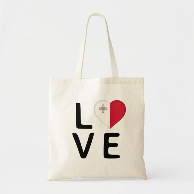 Love - Malta Flag Tote Bag (Front)