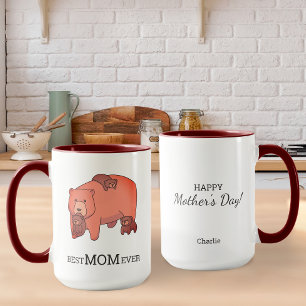 Love Mama Bear Bearing Baby Bear Cubs Personalized Mug