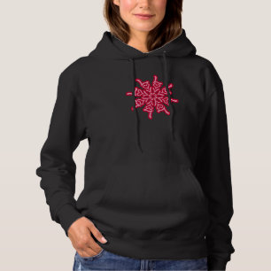 Love Mandala Hearts Pink Kindness Groovy Positive Hoodie