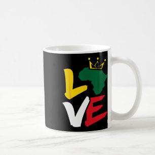 Love Map African American Black History Month Men Coffee Mug