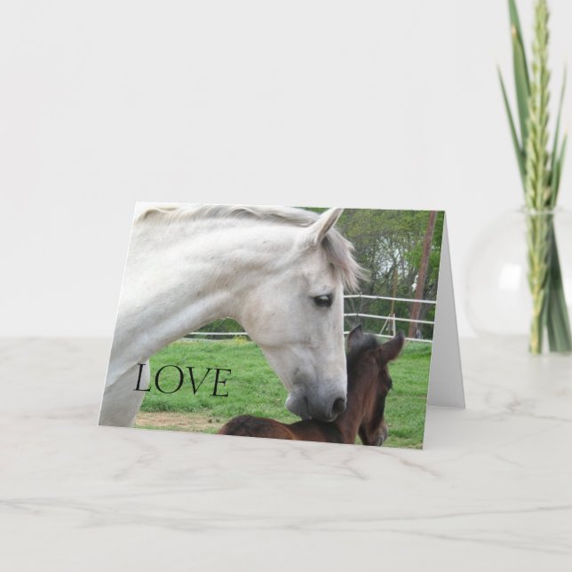 LOVE MARE AND FOAL CARD (Front)