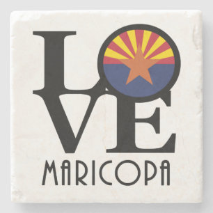 LOVE Maricopa Arizona Stone Coaster