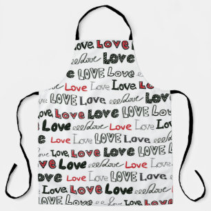 Love Marker Texture Seamless Background Apron