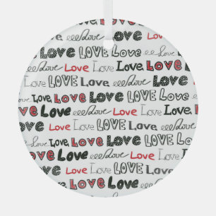 Love Marker Texture Seamless Background Glass Tree Decoration