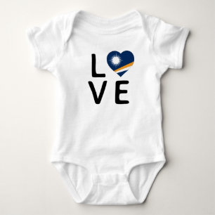 Love - Marshall Islands Flag Baby Bodysuit