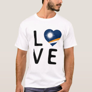 Love - Marshall Islands Flag T-Shirt