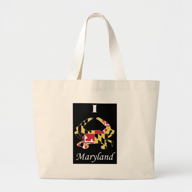 Love Maryland Large Tote Bag (Front)