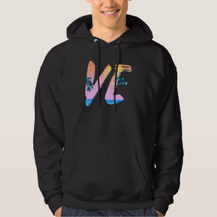 Love Matching Couple Palm Tree Valentines Day Anni Hoodie