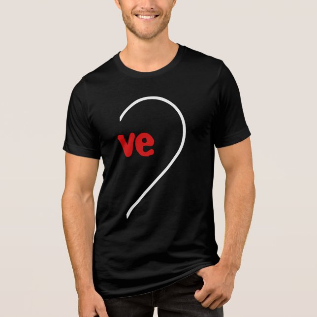 Love Matching Couple Valentine’s Day Cute  Tri-Blend Shirt (Front)