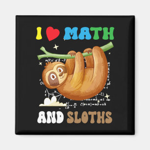 Love Math And Sloths Funny Sloth Lover Happy Pi Magnet