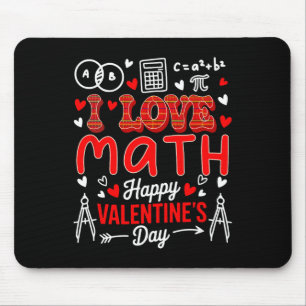 Love Math Happy Valentine's Day Math Teacher Stude Mouse Pad