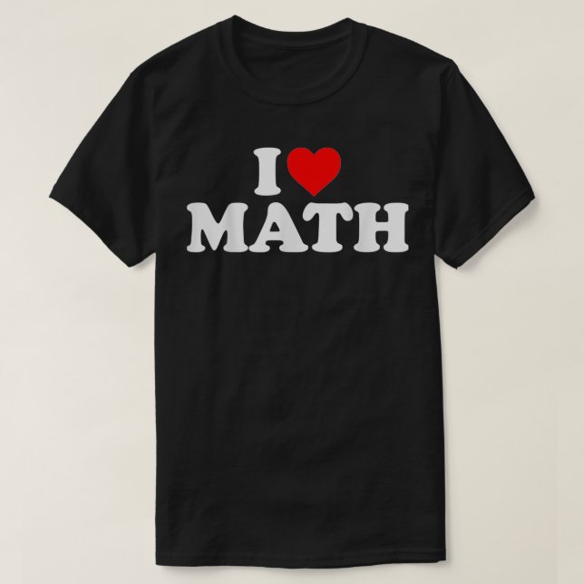 Love Math Heart T-Shirt (Design Front)