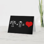 'Love mathematics'  greeting card<br><div class="desc">Cute and funny love math exercise. Cartoon of boy and girl in love on greeting card</div>