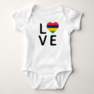 Love - Mauritius Flag Baby Bodysuit