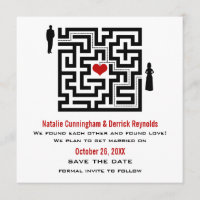 Love Maze Save the Date Invite