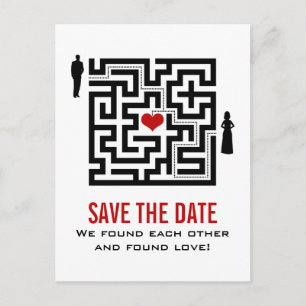 Love Maze Save the Date Postcard