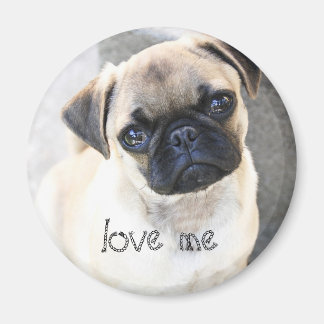 love me - cute mops magnet
