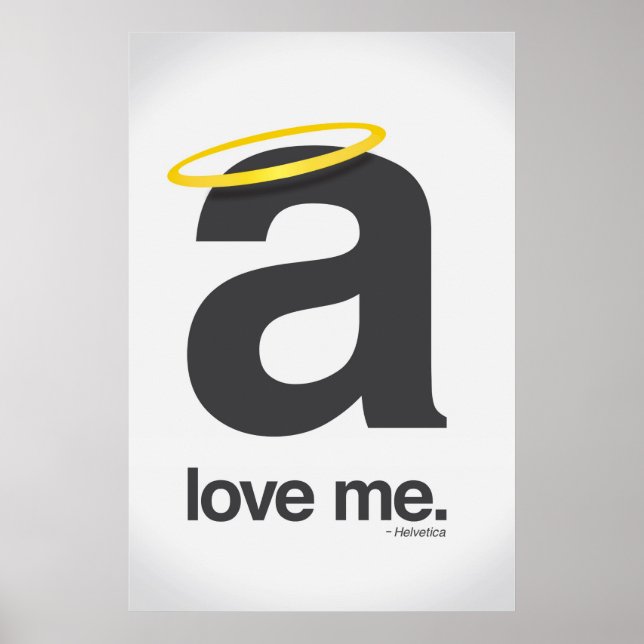 love me, helvetica poster (Front)