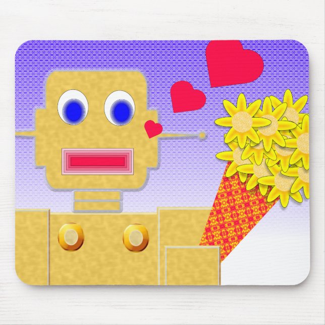Love Me, I'm a Bot Mouse Pad (Front)