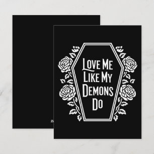 Love Me Like My Demons Do Dark  Holiday Card