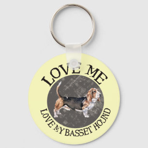 Love Me, love my Basset Hound Key Ring