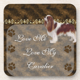 Love Me Love my Cavalier Coaster set brown