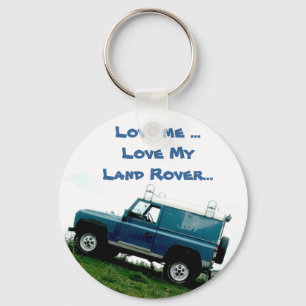 Love me ...Love My Land rover ...key chain Key Ring