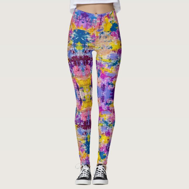 Love Me Some Abstract Leggings (Front)