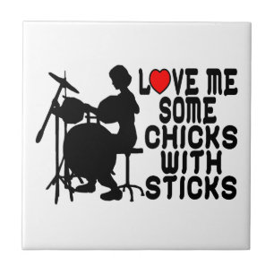 Love Me Some Chicks With Sticks Tile