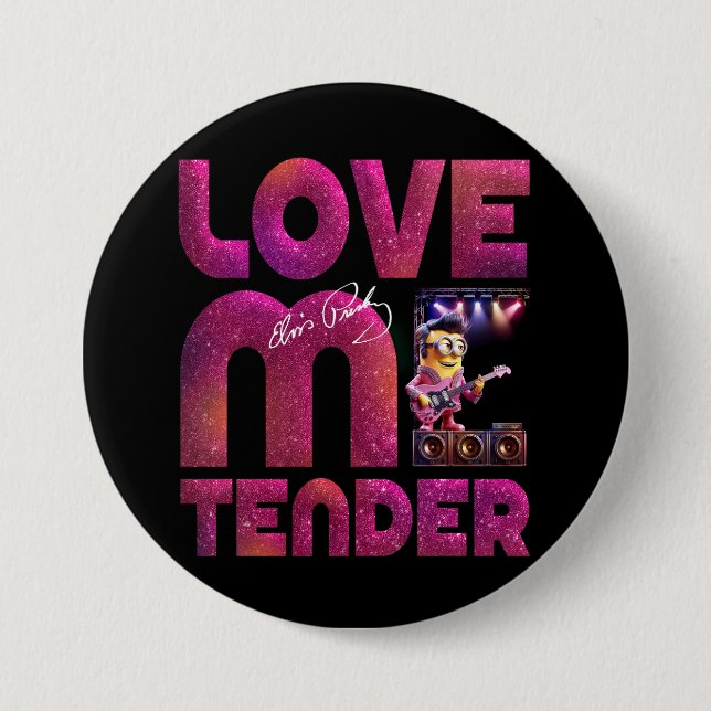 Love me tender 7.5 cm round badge (Front)