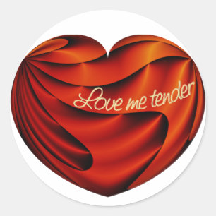 Love Me Tender Classic Round Sticker