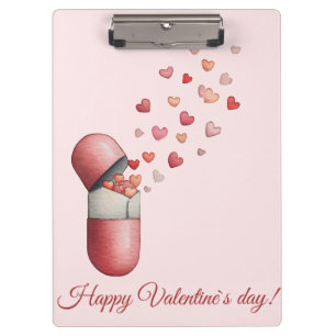 Love Medicine Valentine's Day Design Clipboard