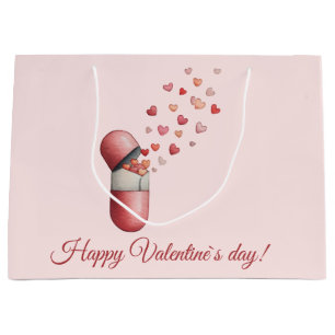 Love Medicine Valentine's Day Design Large Gift Bag