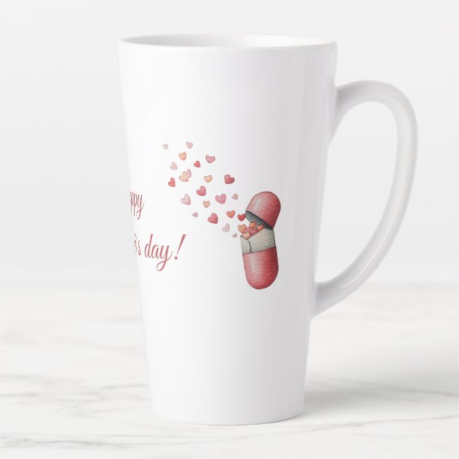 Love Medicine Valentine's Day Design Latte Mug (Right)