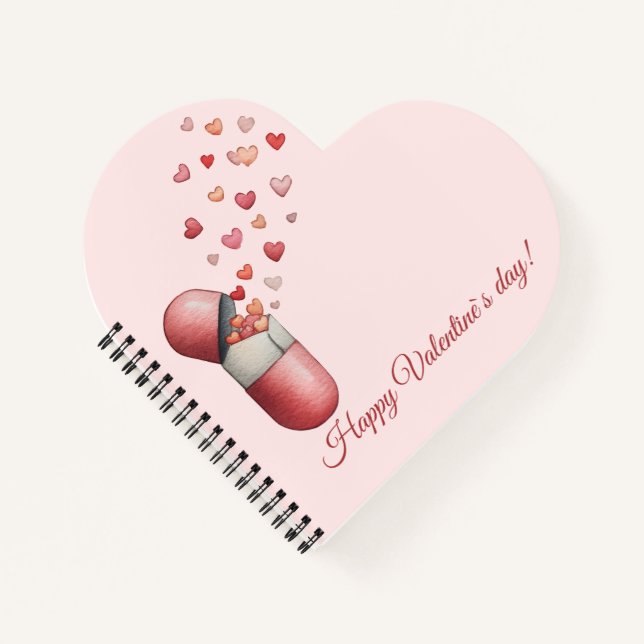 Love Medicine Valentine's Day Design Notebook (Front)