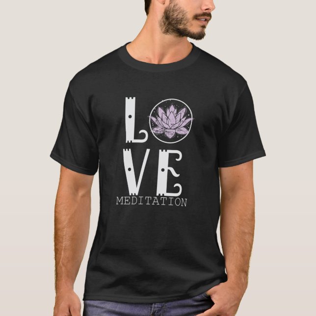 Love Meditation Namaste T-Shirt (Front)