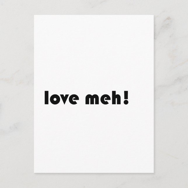 Love meh postcard (Front)