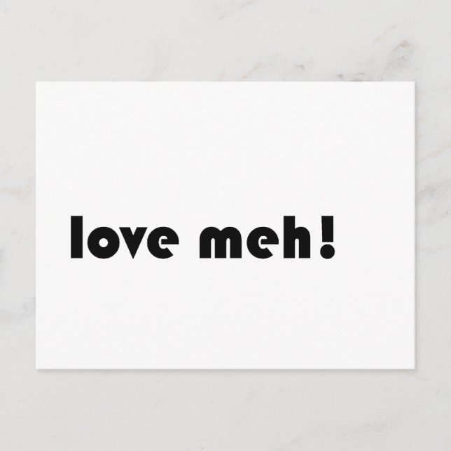 Love meh postcard (Front)